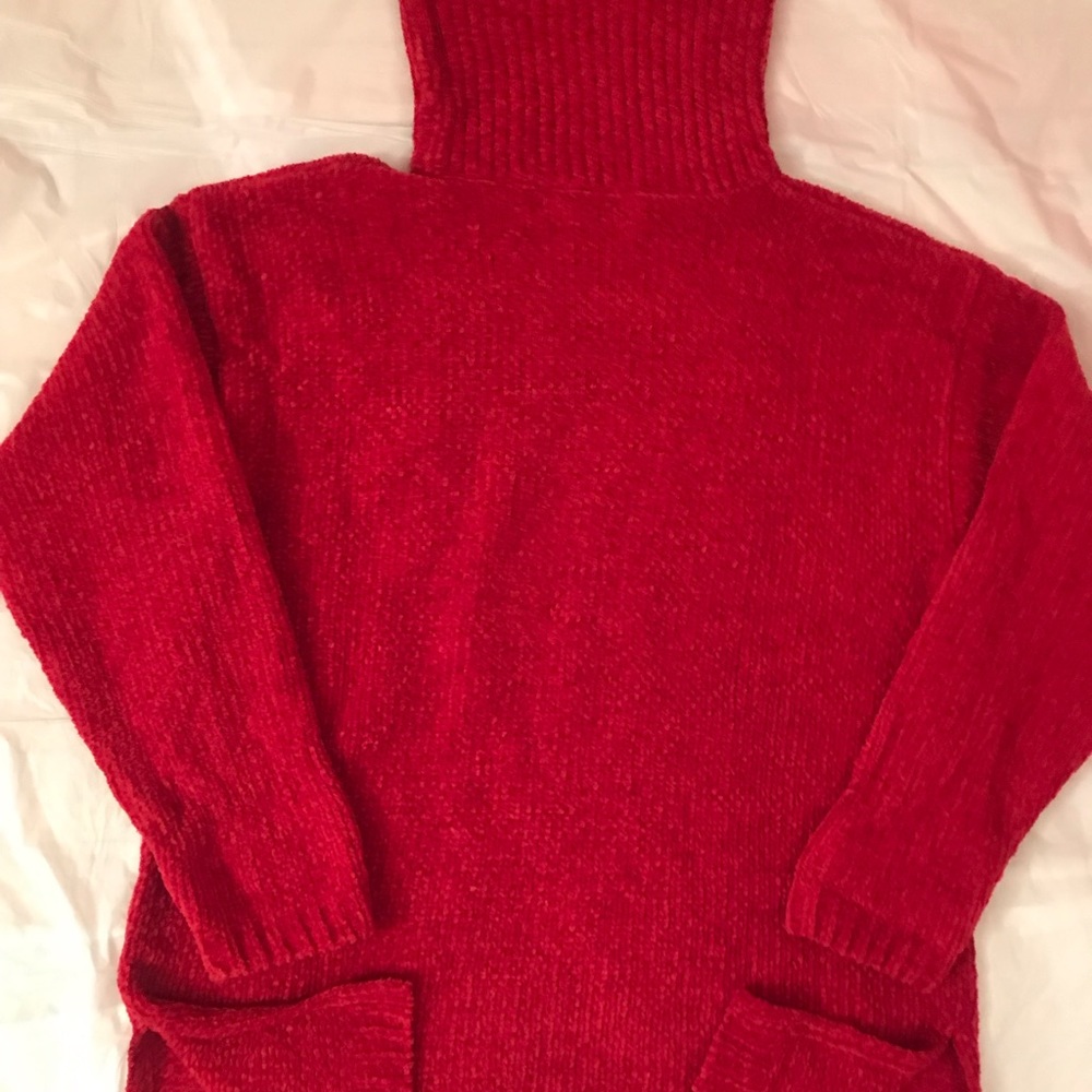 Red turtleneck